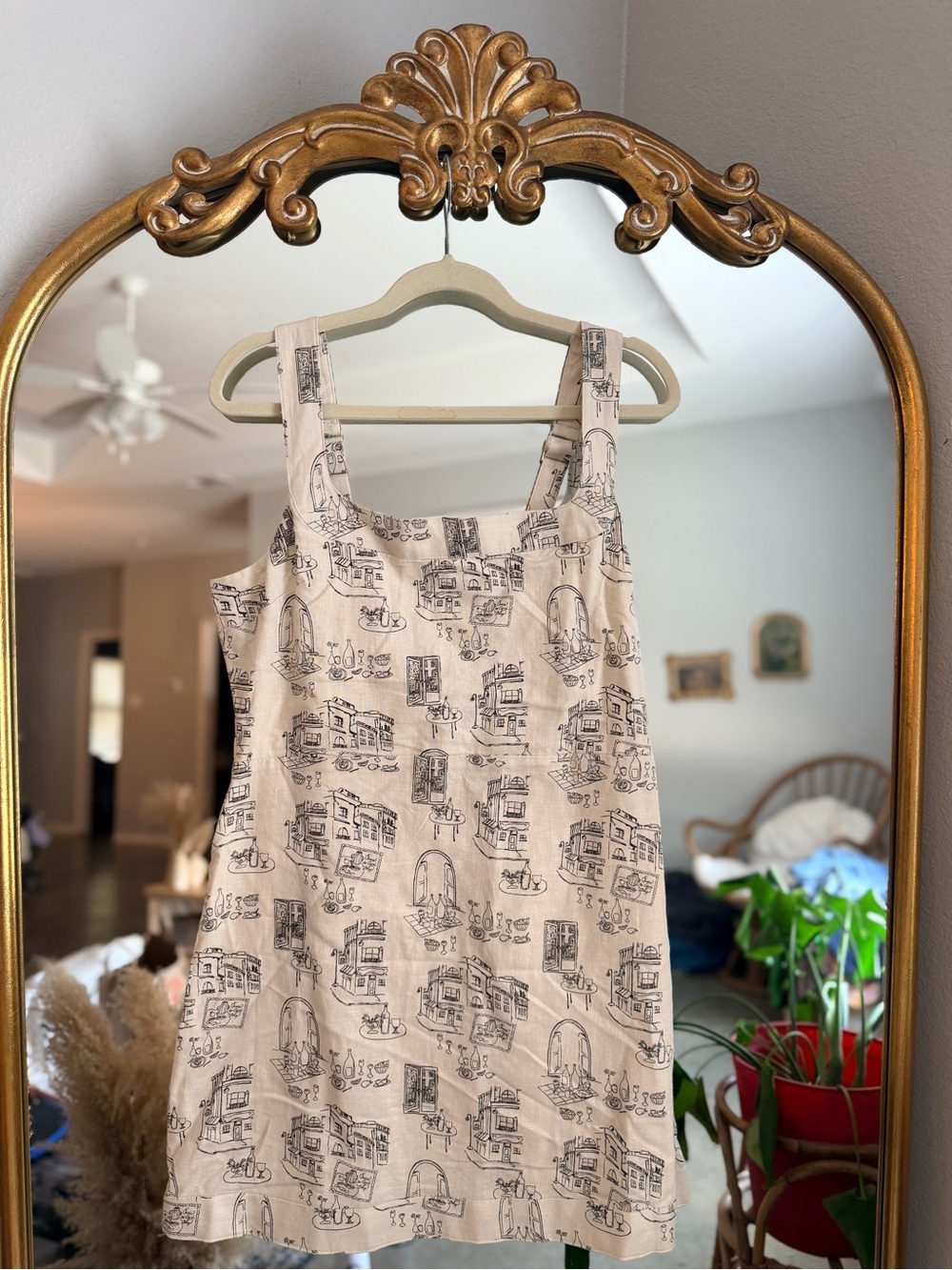 Abercombie French bistro cream dress nwt large